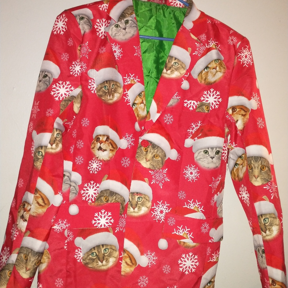 Dec. 25th Christmas Cat blazer NWT men's Small
